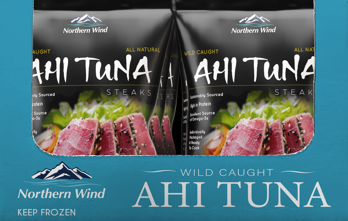 Thought For Food & Son Designs Costco-Ready Packaging for Northern Wind’s Hokkaido Scallops and Ahi Tuna
